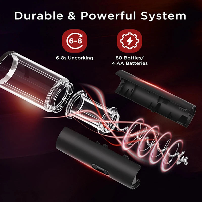Effortless Enjoyment: Ultimate Electric Wine Opener Set with Automatic Corkscrew & Foil Cutter for Perfect Celebrations