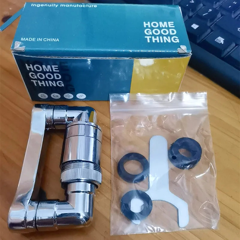 Universal 1080° Rotating Faucet Sprayer Head with 22/24mm Adapter - Kitchen Tap Extender Aerator Bubbler Nozzle