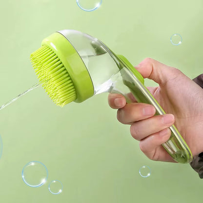 Revolutionary 1Pc Pet Bath Brush with Soft Silicone Bristles and Built-in Shampoo Dispenser for Effortless Grooming and Cleaning