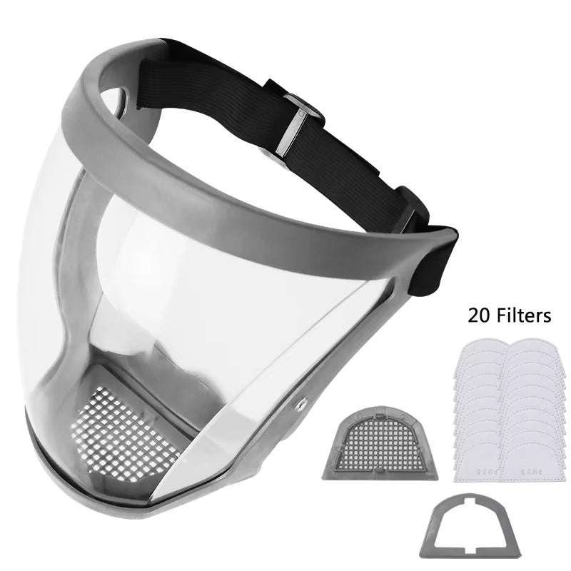 Multifunctional Anti-Fog Safety Glasses & Facial Protection Mask for Welding, Woodworking, and Crop Spray