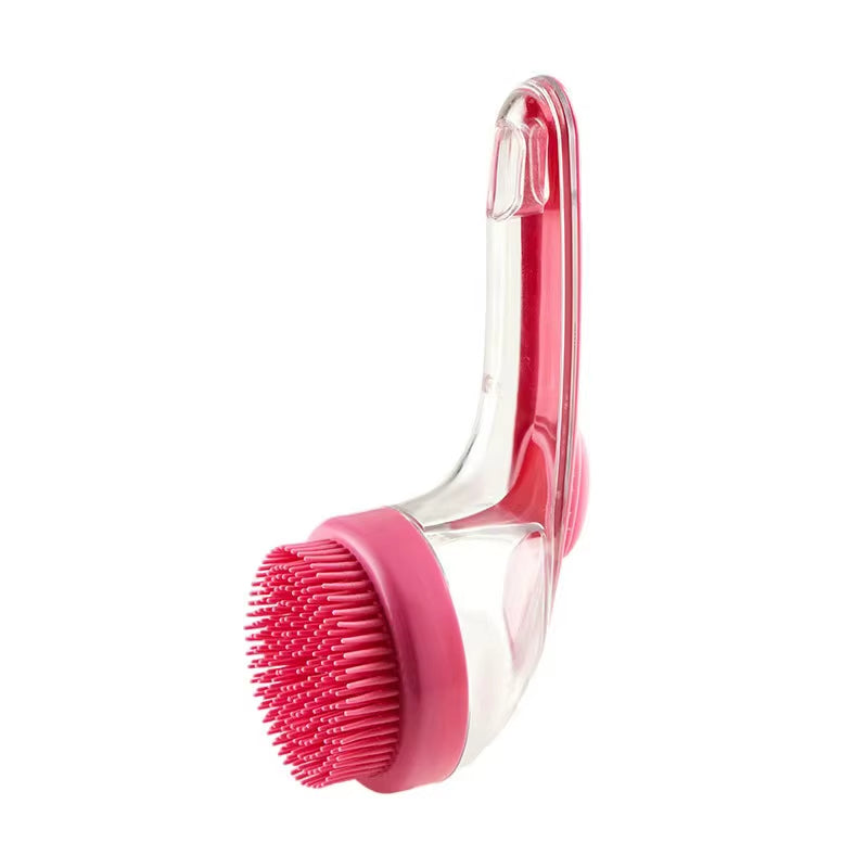 Revolutionary 1Pc Pet Bath Brush with Soft Silicone Bristles and Built-in Shampoo Dispenser for Effortless Grooming and Cleaning