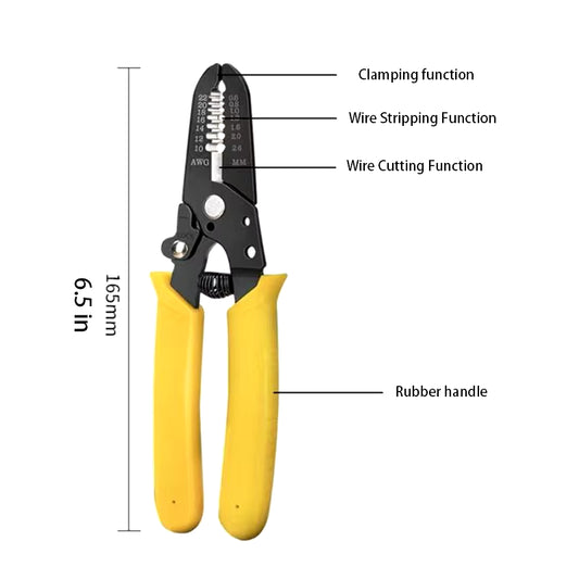 Versatile Multi-Purpose Wire Stripping Tool - Scissors, Crimper & Pliers for Professional Electricians