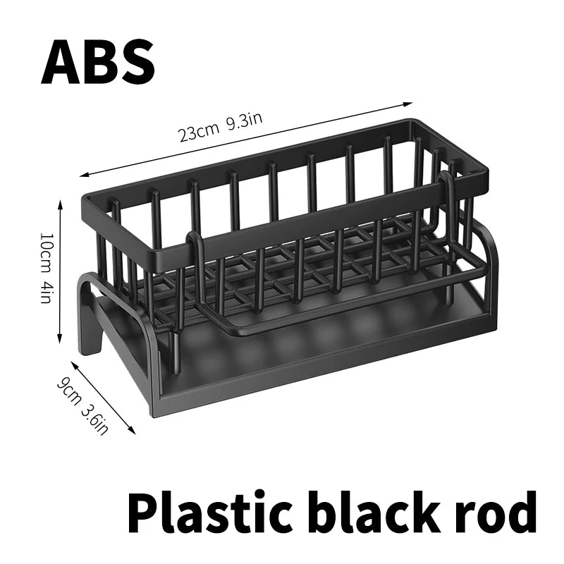 Stainless Steel Kitchen Sink Drain Rack - Versatile Sponge & Dishcloth Storage Solution