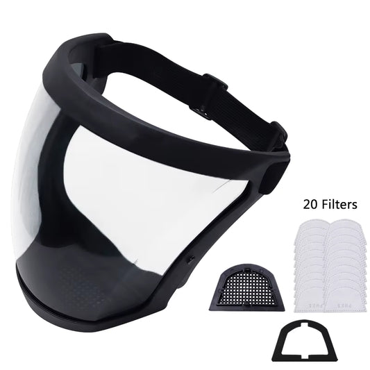 Multifunctional Anti-Fog Safety Glasses & Facial Protection Mask for Welding, Woodworking, and Crop Spray