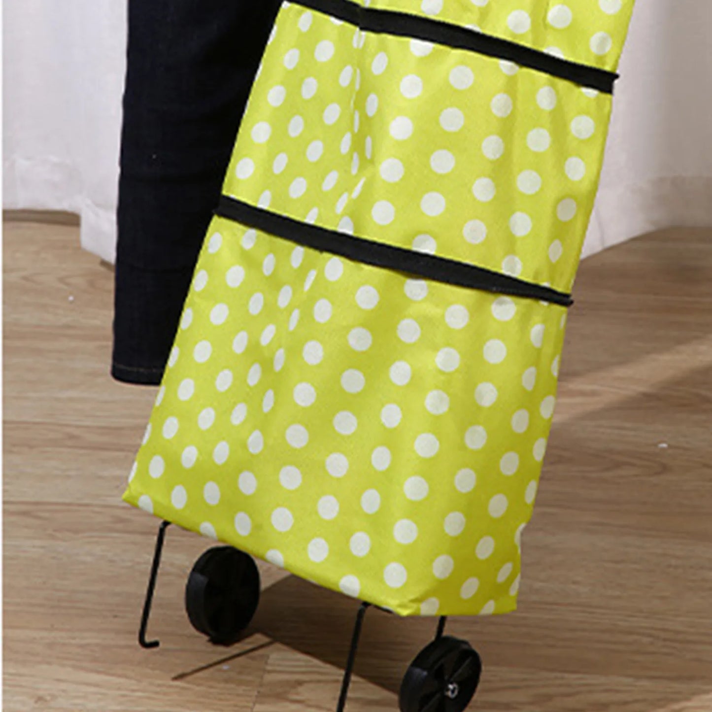 Versatile 2-In-1 Foldable Shopping Cart Bag - Waterproof Wheeled Trolley & Shoulder Bag for Groceries and Markets