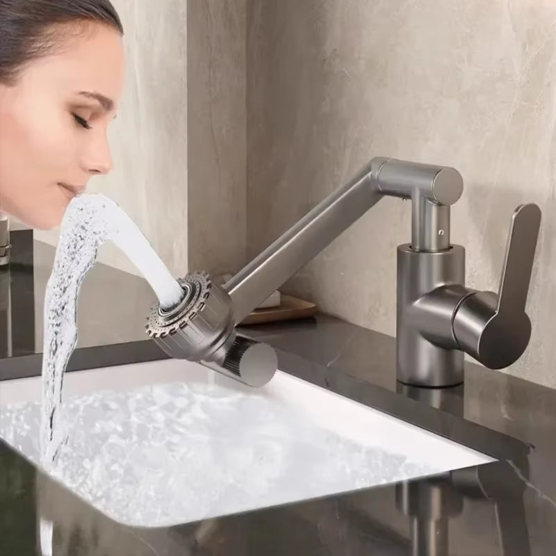 Revolutionary 1080° Swivel Kitchen & Bathroom Faucet - Multifunctional Hot & Cold Water Tap for Effortless Cleaning