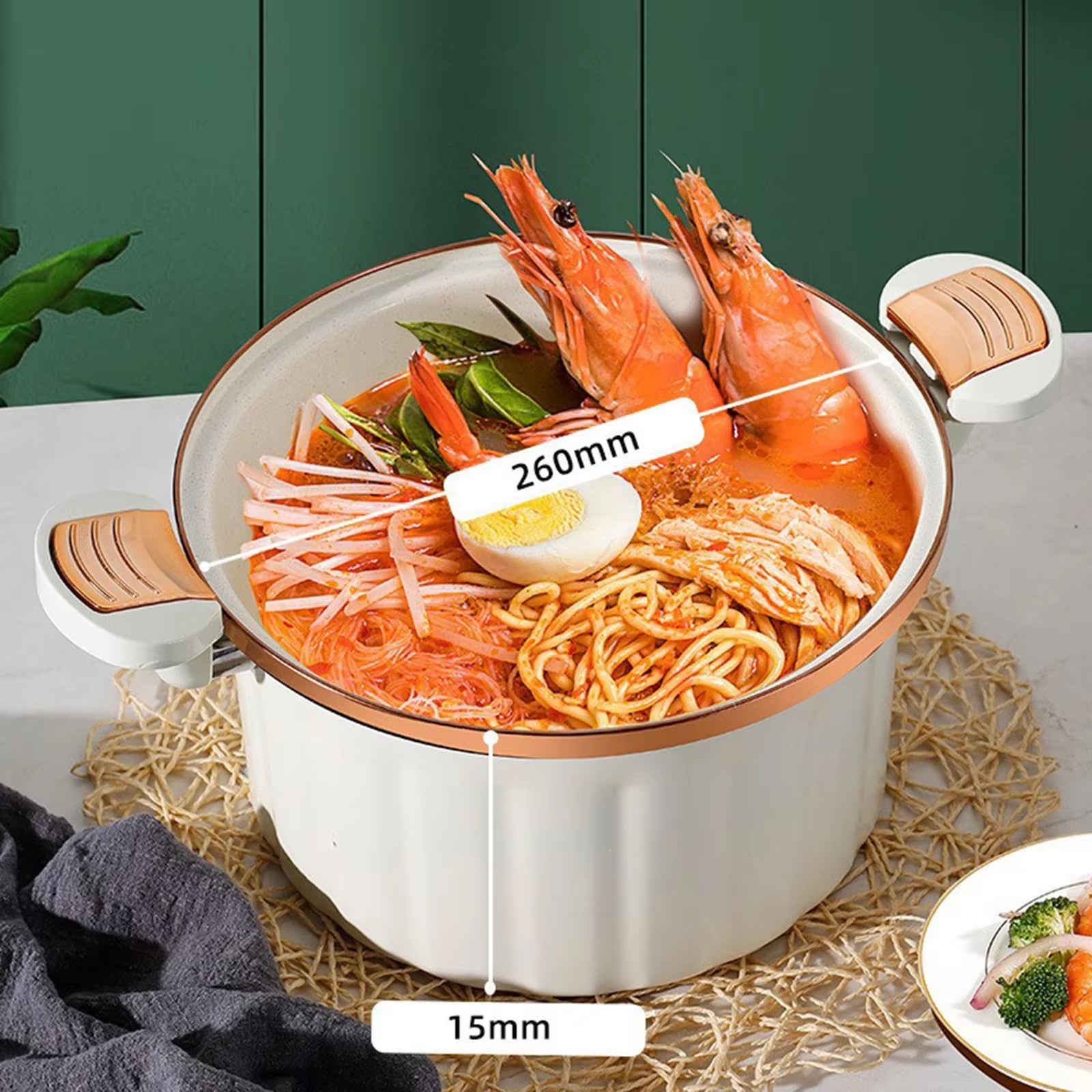 Discover the 8L Korean Enamel Micro Pressure Pot - Your Ultimate Non-Stick Soup & Stew Companion with Innovative Double Ear Design
