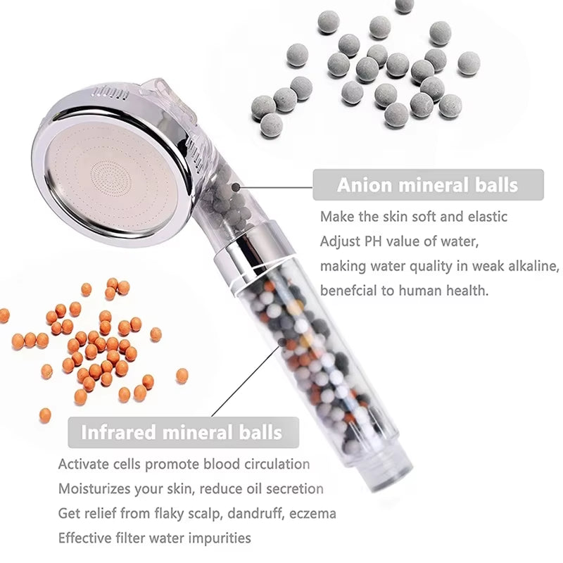 Transform Your Shower Experience with Our 3-Function High Pressure Water Saving Handheld Rainfall Shower Head!