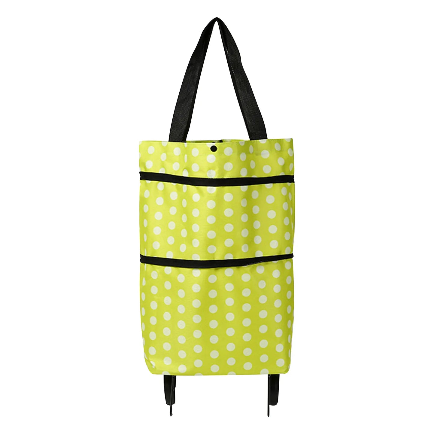 Versatile 2-In-1 Foldable Shopping Cart Bag - Waterproof Wheeled Trolley & Shoulder Bag for Groceries and Markets