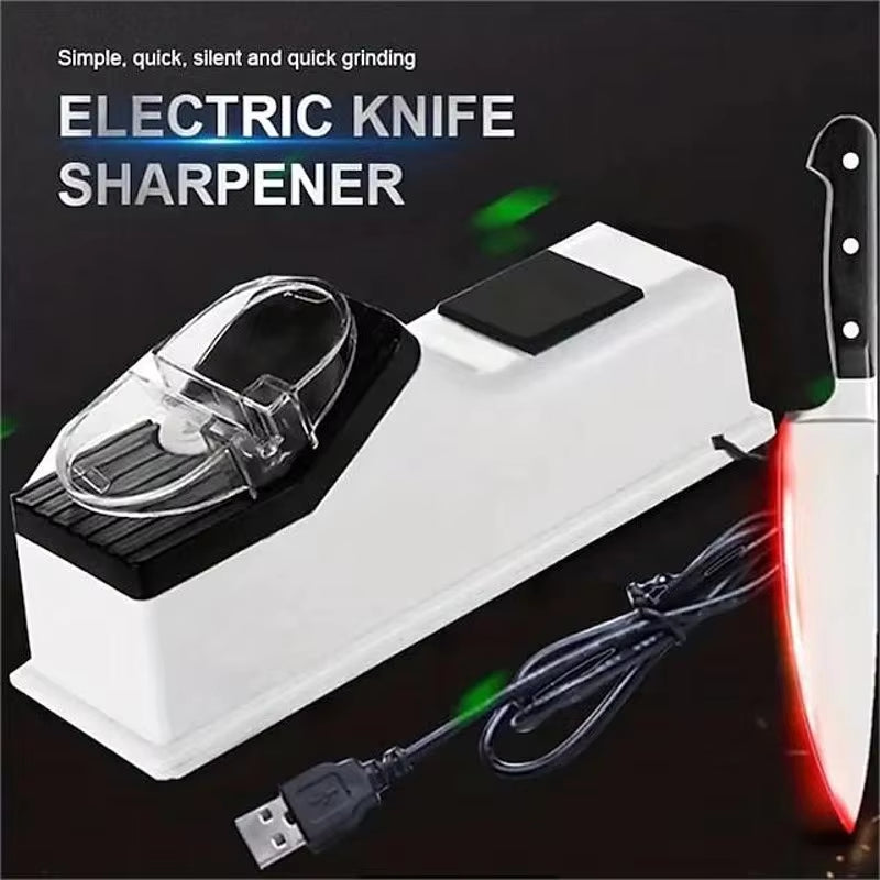 Revolutionize Your Kitchen Experience with the Ultimate USB Electric Knife Sharpener - Fast, Effortless Sharpening for All Your Knives and Scissors
