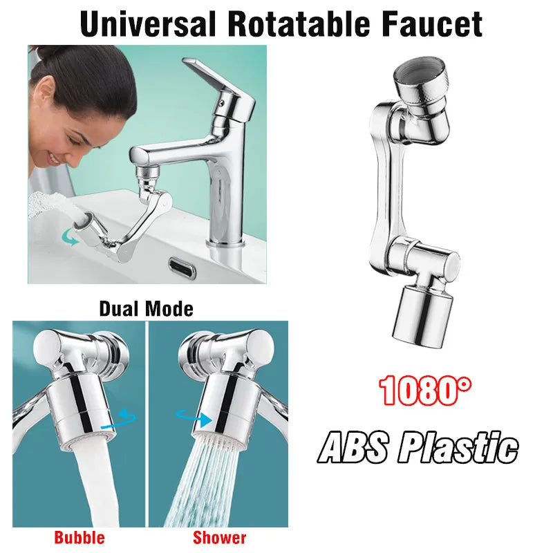 Transform Your Kitchen with the 2-in-1 1080° Rotating Aerator Nozzle - Fits 22/24mm Faucets!