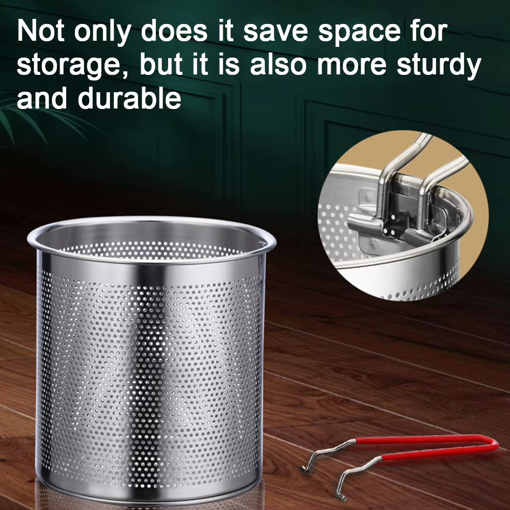 Premium 304 Stainless Steel Deep Frying Pot with Strainer - Perfect for Crispy French Fries and Chicken!