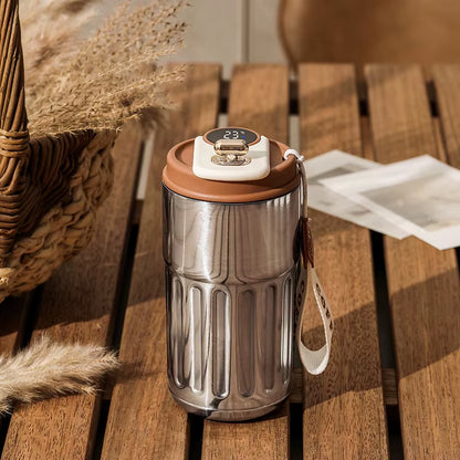 Stay Hydrated in Style: 450ML Stainless Steel Insulated Thermo Water Bottle with LED Temperature Display for Perfect Hot & Cold Beverages on the Go