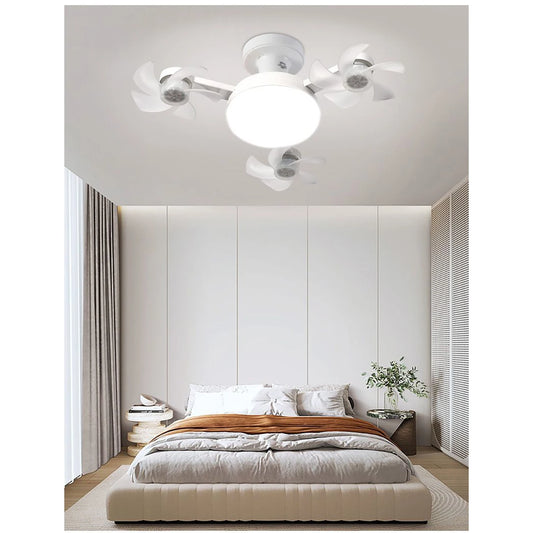 Stylish Drone-Style E27 Fan Light with Remote Control - 3-Speed Timer for Bedroom & Dining Room Illumination