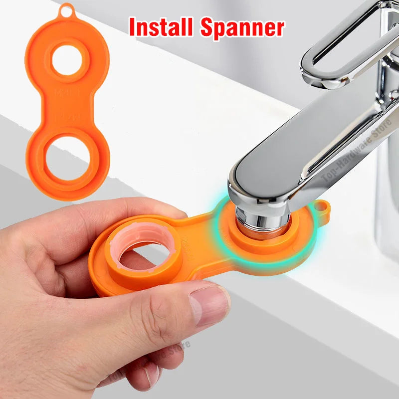 Universal 1080° Rotating Faucet Sprayer Head with 22/24mm Adapter - Kitchen Tap Extender Aerator Bubbler Nozzle