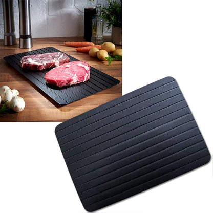 Aluminum Alloy Rapid Defrosting Tray - The Ultimate Quick Thawing Solution for Steak, Fish, Fruits & Meat