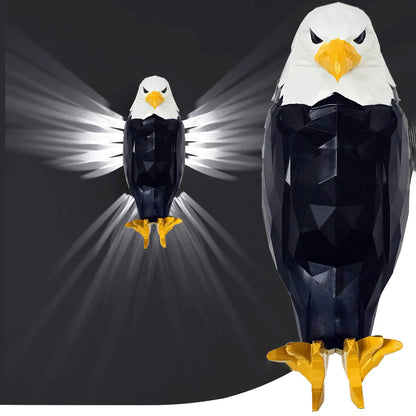 Illuminate Your Space with the Bald Eagle Wall Light - Stylish Battery Operated Eagle Lamp for Bedroom, Living Room, and Hallway