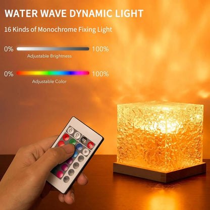 Enchanting Ocean Wave Projector Light - 16 Colors Aurora Glow Lamp for Home, Office, Bar & Restaurant