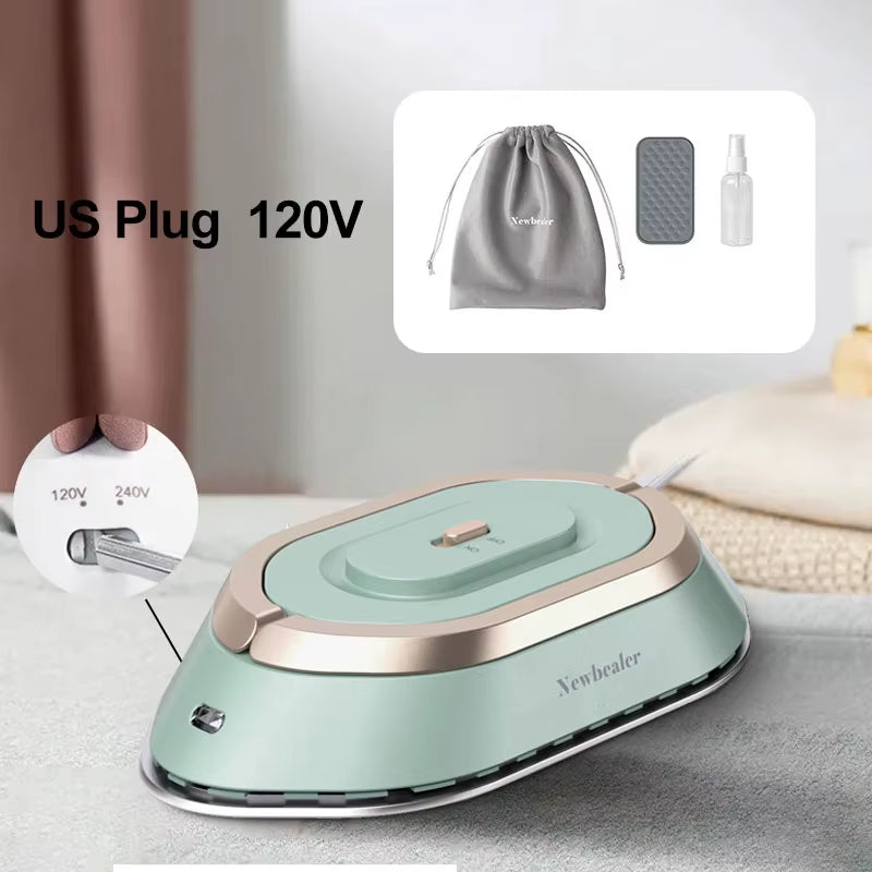 Compact & Powerful Mini Handheld Travel Iron - 120V/220V Dual Voltage for Effortless Wrinkle Removal Anywhere