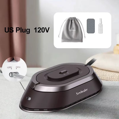 Compact & Powerful Mini Handheld Travel Iron - 120V/220V Dual Voltage for Effortless Wrinkle Removal Anywhere