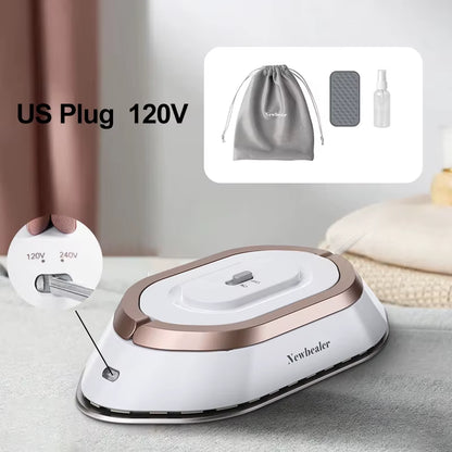 Compact & Powerful Mini Handheld Travel Iron - 120V/220V Dual Voltage for Effortless Wrinkle Removal Anywhere