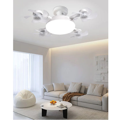 Stylish Drone-Style E27 Fan Light with Remote Control - 3-Speed Timer for Bedroom & Dining Room Illumination