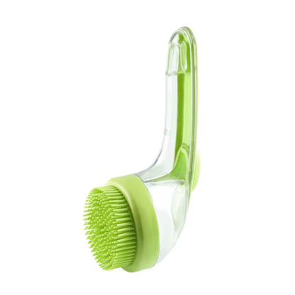 Revolutionary 1Pc Pet Bath Brush with Soft Silicone Bristles and Built-in Shampoo Dispenser for Effortless Grooming and Cleaning
