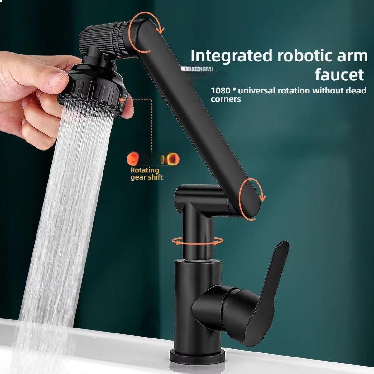 Revolutionary 1080° Swivel Kitchen & Bathroom Faucet - Multifunctional Hot & Cold Water Tap for Effortless Cleaning