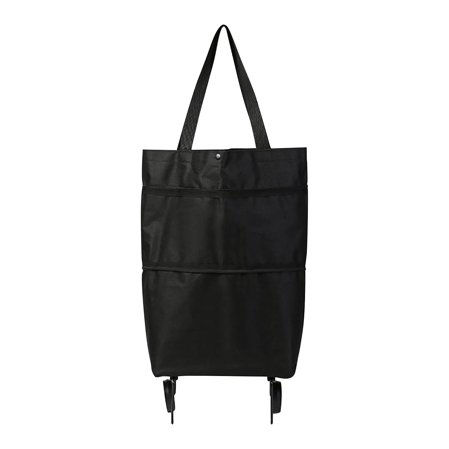 Versatile 2-In-1 Foldable Shopping Cart Bag - Waterproof Wheeled Trolley & Shoulder Bag for Groceries and Markets