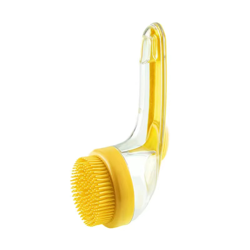 Revolutionary 1Pc Pet Bath Brush with Soft Silicone Bristles and Built-in Shampoo Dispenser for Effortless Grooming and Cleaning