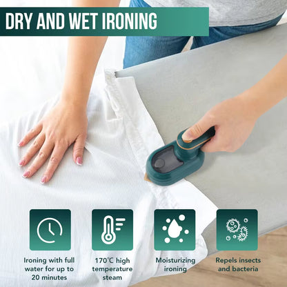 Portable Mini Garment Steamer - Handheld Steam Iron for Effortless Home and Travel Clothes Ironing