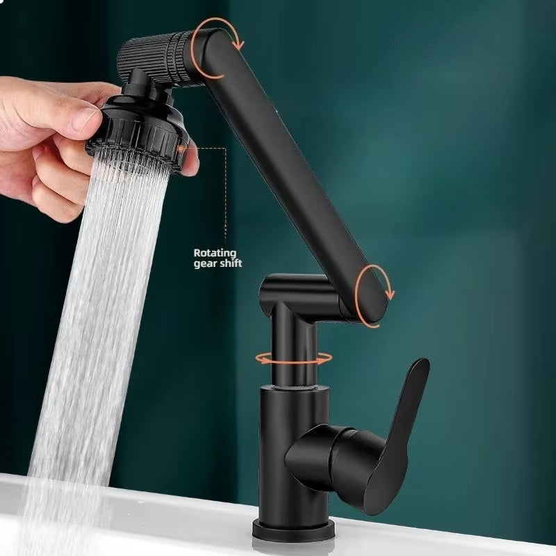Revolutionary 1080° Swivel Kitchen & Bathroom Faucet - Multifunctional Hot & Cold Water Tap for Effortless Cleaning