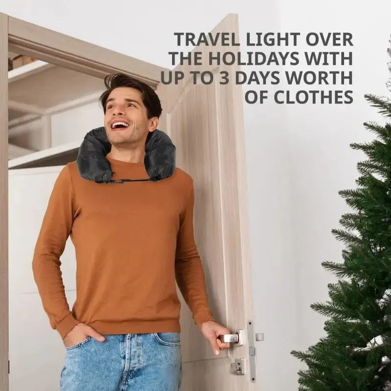 Transform Your Travel Experience with Our Fillable Travel Pillowcase Organizer - The Ultimate Carryable Travel Bag and Neck Pillow!