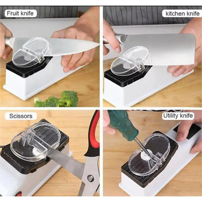 Revolutionize Your Kitchen Experience with the Ultimate USB Electric Knife Sharpener - Fast, Effortless Sharpening for All Your Knives and Scissors