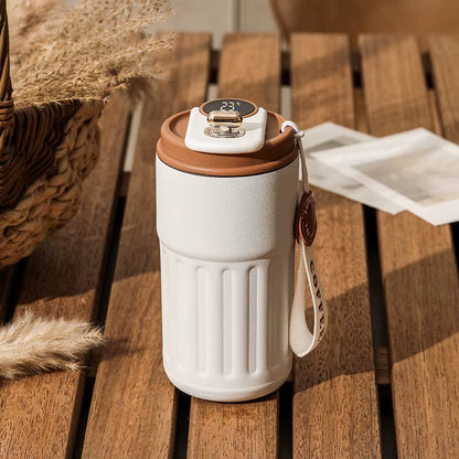 Stay Hydrated in Style: 450ML Stainless Steel Insulated Thermo Water Bottle with LED Temperature Display for Perfect Hot & Cold Beverages on the Go