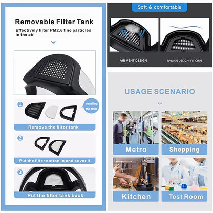 Multifunctional Anti-Fog Safety Glasses & Facial Protection Mask for Welding, Woodworking, and Crop Spray