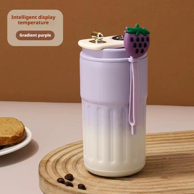Stay Hydrated in Style: 450ML Stainless Steel Insulated Thermo Water Bottle with LED Temperature Display for Perfect Hot & Cold Beverages on the Go