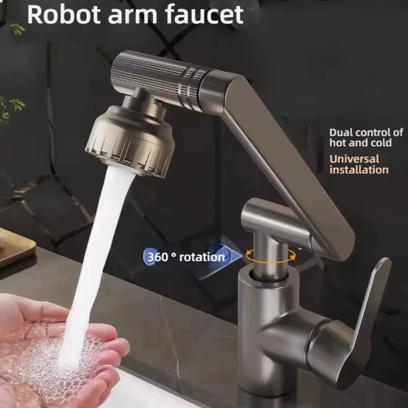 Revolutionary 1080° Swivel Kitchen & Bathroom Faucet - Multifunctional Hot & Cold Water Tap for Effortless Cleaning