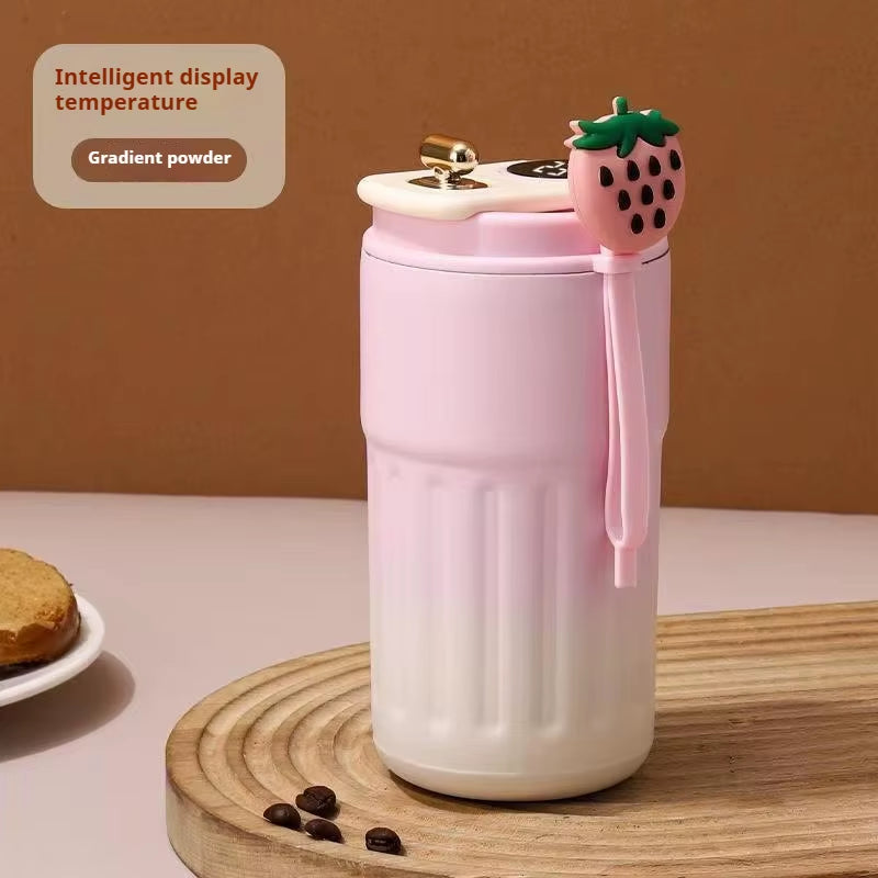 Stay Hydrated in Style: 450ML Stainless Steel Insulated Thermo Water Bottle with LED Temperature Display for Perfect Hot & Cold Beverages on the Go