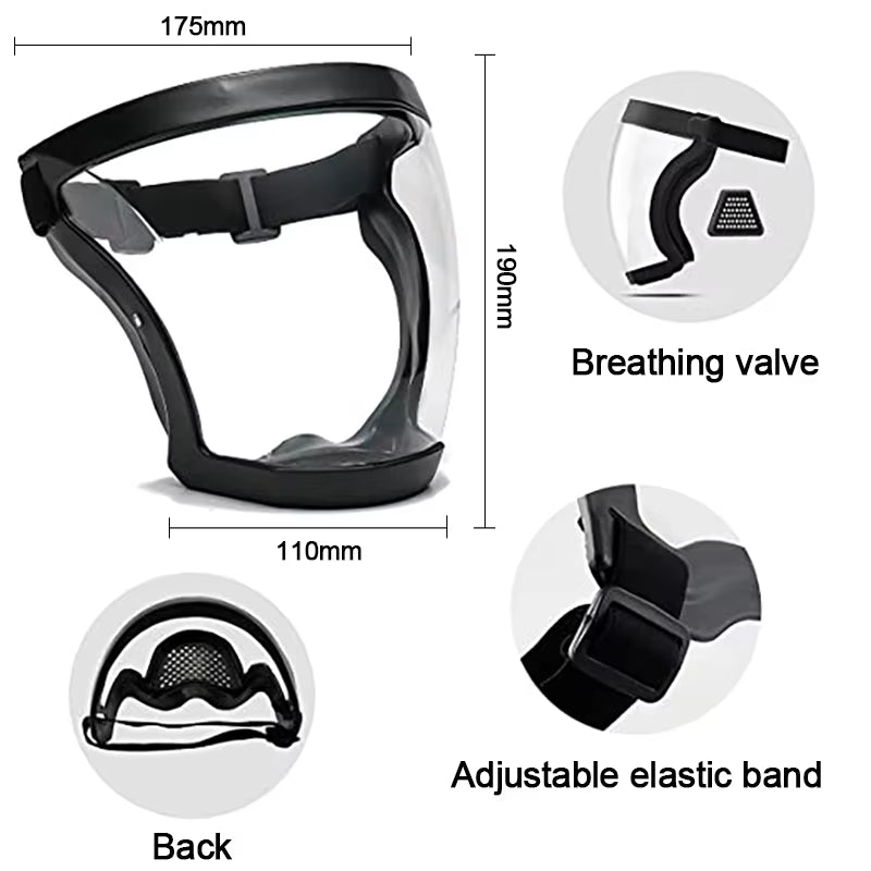 Multifunctional Anti-Fog Safety Glasses & Facial Protection Mask for Welding, Woodworking, and Crop Spray