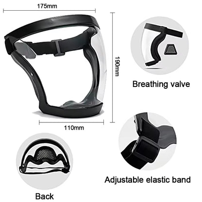 Multifunctional Anti-Fog Safety Glasses & Facial Protection Mask for Welding, Woodworking, and Crop Spray