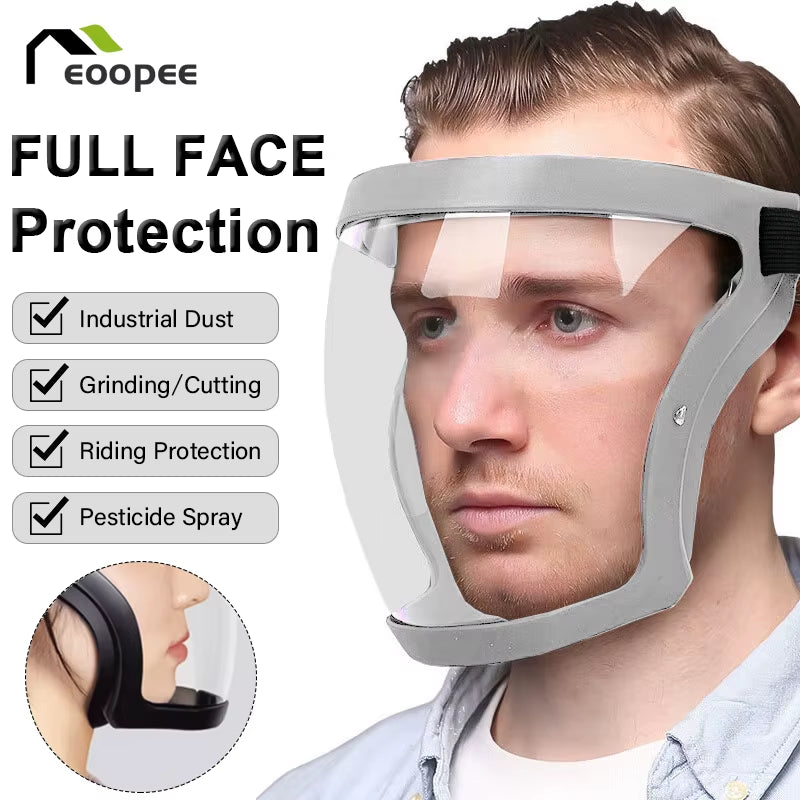 Multifunctional Anti-Fog Safety Glasses & Facial Protection Mask for Welding, Woodworking, and Crop Spray