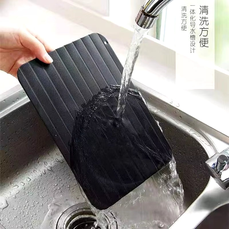 Aluminum Alloy Rapid Defrosting Tray - The Ultimate Quick Thawing Solution for Steak, Fish, Fruits & Meat