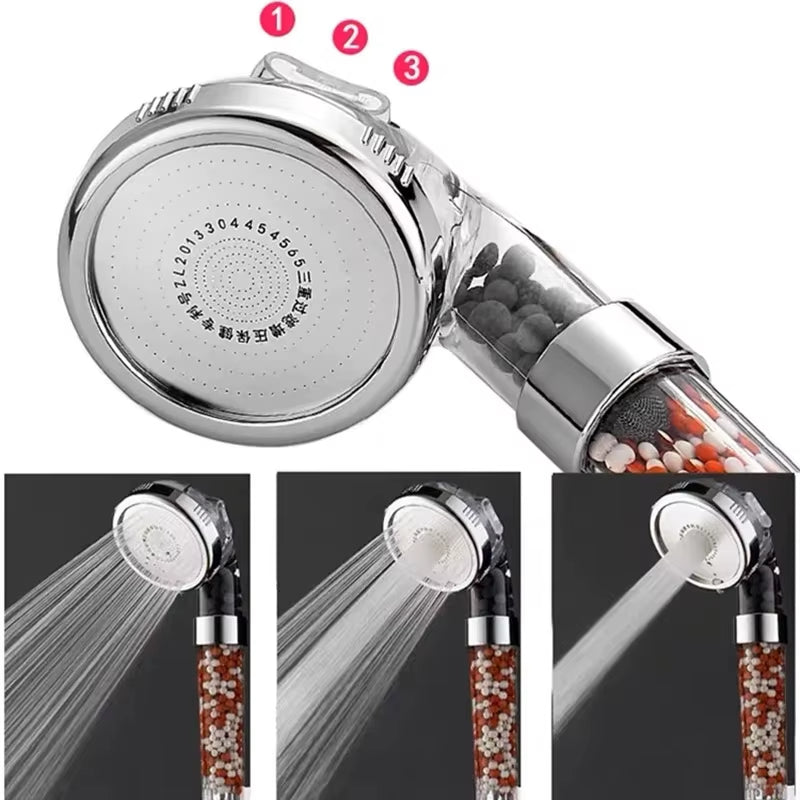 Transform Your Shower Experience with Our 3-Function High Pressure Water Saving Handheld Rainfall Shower Head!