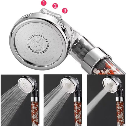 Transform Your Shower Experience with Our 3-Function High Pressure Water Saving Handheld Rainfall Shower Head!
