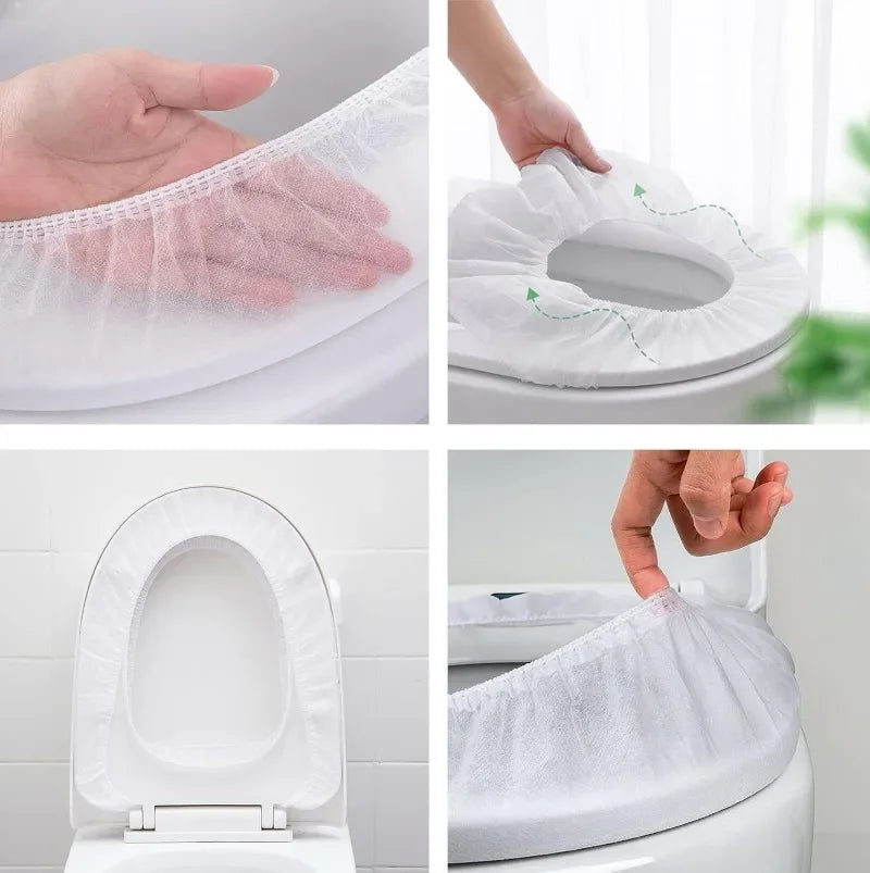Sterile Disposable Toilet Seat Covers - Portable & Travel-Friendly Lavatory Accessories for Hotels, Camps, and More!