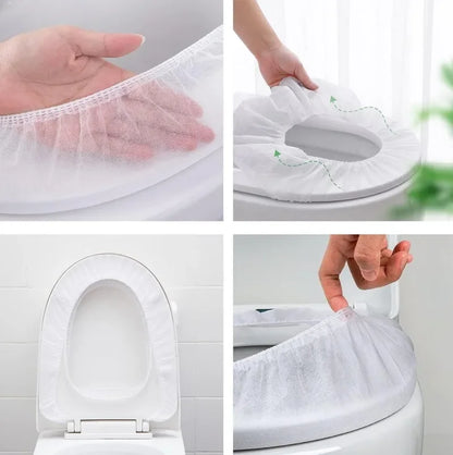 Sterile Disposable Toilet Seat Covers - Portable & Travel-Friendly Lavatory Accessories for Hotels, Camps, and More!