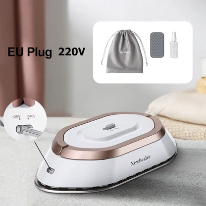 Compact & Powerful Mini Handheld Travel Iron - 120V/220V Dual Voltage for Effortless Wrinkle Removal Anywhere
