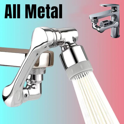 Universal 1080° Rotating Faucet Sprayer Head with 22/24mm Adapter - Kitchen Tap Extender Aerator Bubbler Nozzle