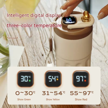 Stay Hydrated in Style: 450ML Stainless Steel Insulated Thermo Water Bottle with LED Temperature Display for Perfect Hot & Cold Beverages on the Go